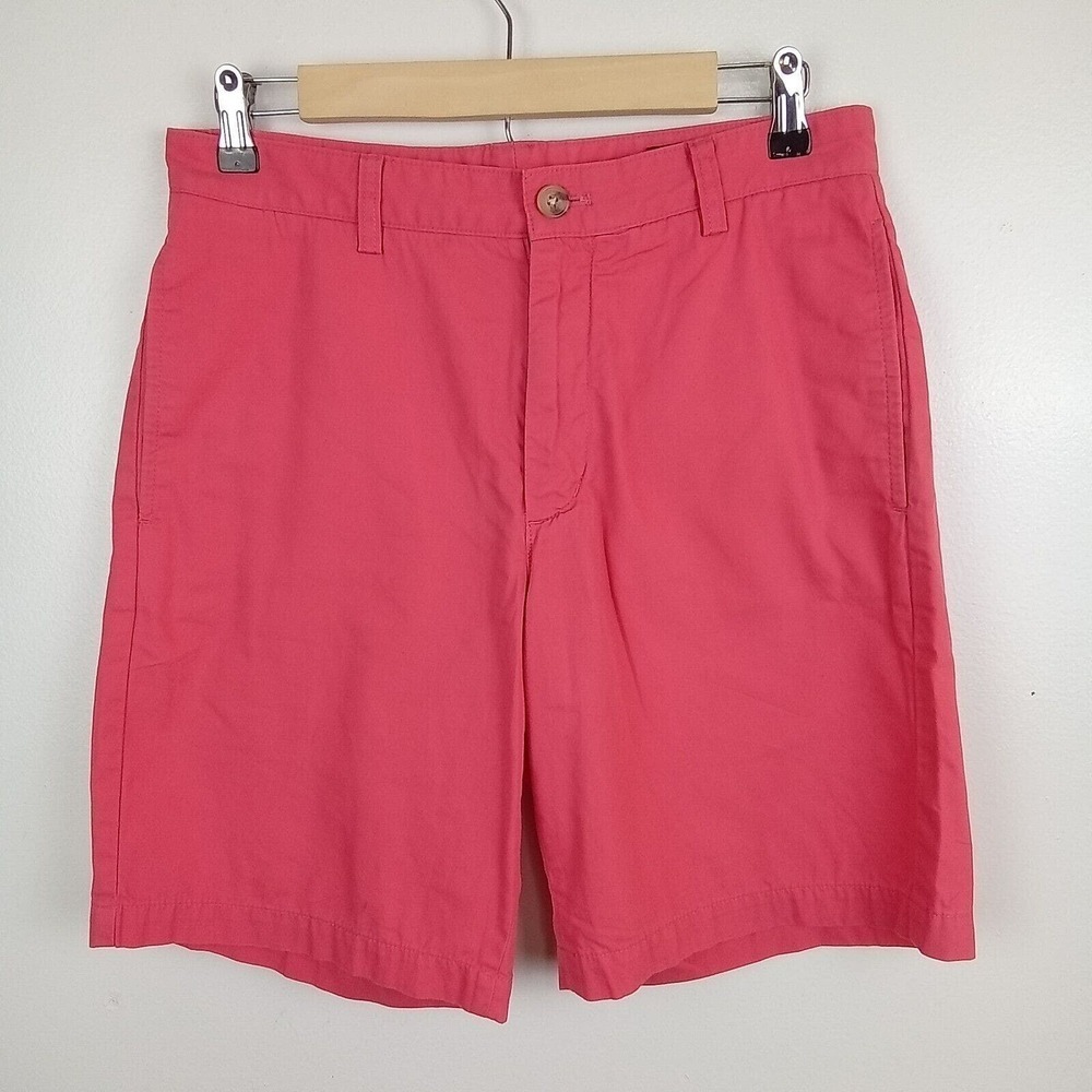 Vineyard Vines Men's Club Shorts Size 30 Cotton Island Salmon Pink Flat Front